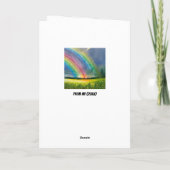Carte Jardin avec Fleurs et Aquarelle arc-en-ciel (Dos)
