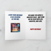 Carte Jardin avec Fleurs et Aquarelle arc-en-ciel (Intérieur)