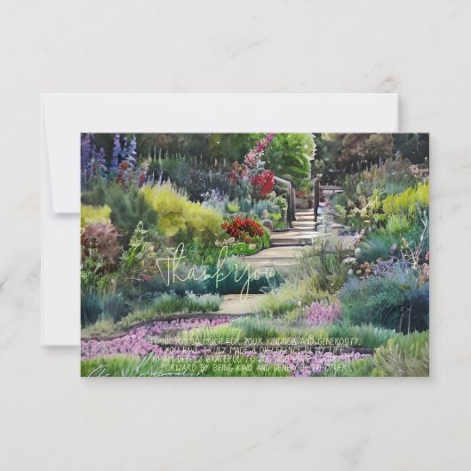 Carte Jardin botanique aquarelle personnalisable (Devant)