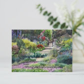 Carte Jardin botanique aquarelle personnalisable (Debout devant)