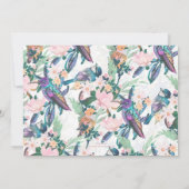 Carte Jardin botanique blanc Fleurs et oiseaux (Dos)