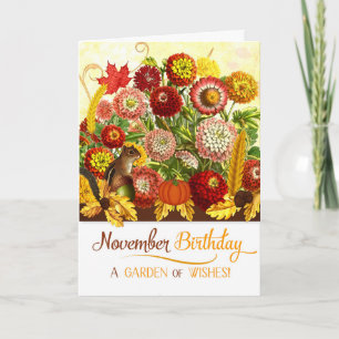 Carte Jardin Chrysanthemum Novembre Anniversaire