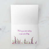 Carte Jardin d'aquarelle de joyeux anniversaire de (Intérieur)