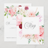 Carte Jardin d'aquarelle sauvage RSVP | (Devant / Derrière)