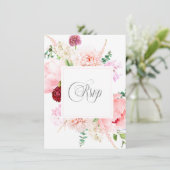 Carte Jardin d'aquarelle sauvage RSVP | (Debout devant)
