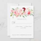 Carte Jardin d'aquarelle sauvage RSVP | (Dos)