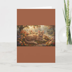 Carte Jardin de chats licorne d'automne