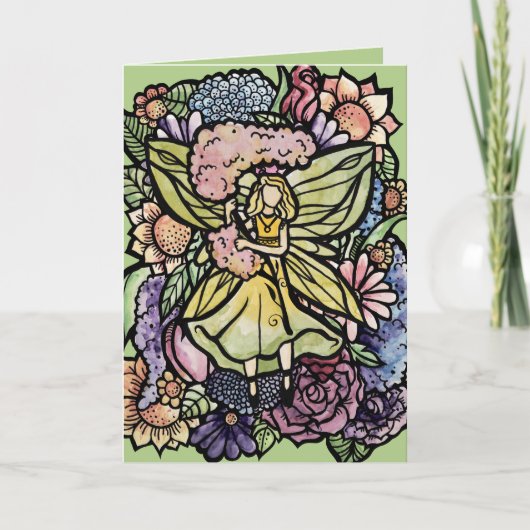 Carte Jardin de fées des fleurs Fées de la jacinthe Jard (Devant)