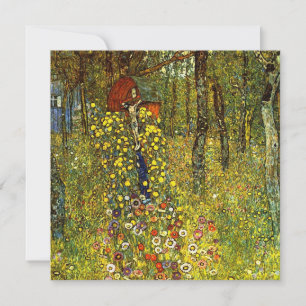 Carte Jardin de ferme avec crucifix de Gustav Klimt