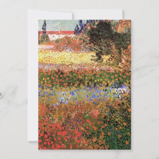 Carte Jardin de fleurs par Vincent van Gogh (Devant)
