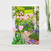 Carte Jardin de la Tulipe de printemps Anniversaire (Devant)