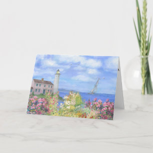 Carte Jardin de phare illustré Anniversaire personnalisé