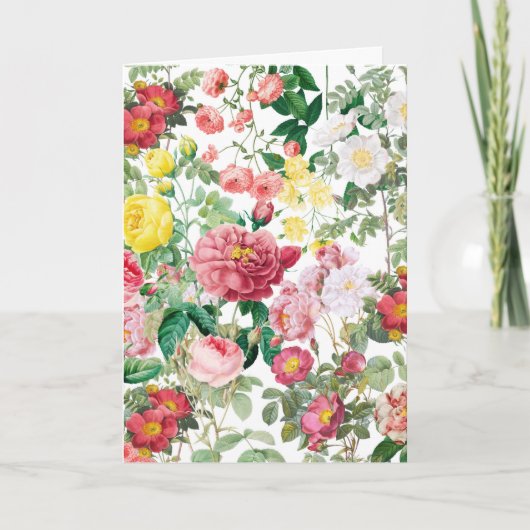 Carte Jardin de printemps Vintage Rose (Devant)