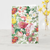 Carte Jardin de printemps Vintage Rose (Fleur jaune)