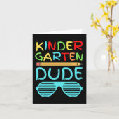 Carte Jardin d'enfants Dude Fun Pencil First Day School (Fleur jaune)