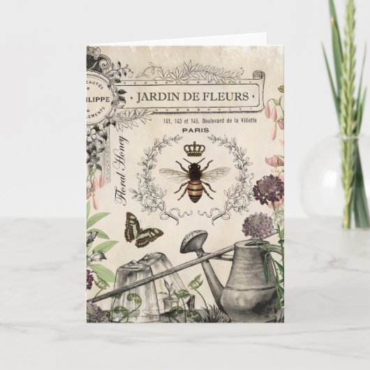 CARTE JARDIN DES BEE FRANÇAIS (Devant)