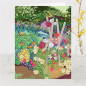 Carte Jardin des fleurs Fête des mères (Fleur jaune)