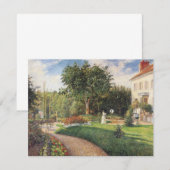 Carte Jardin des Mathurins à Pontoise de Pissarro (Devant / Derrière)