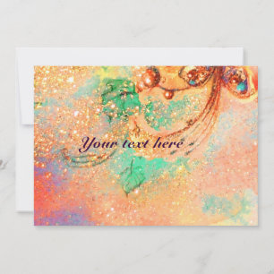 Carte JARDIN DES OMBRES PERDUES - BUTTERFLY PLANTE rose