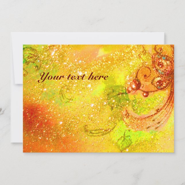 CARTE JARDIN DES OMBRES PERDUES / MONOGRAMME À BOUTEILLE (Devant)