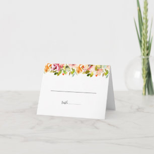 Carte Jardin d'été Aquarelle Mariage floral