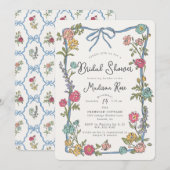 Carte Jardin d'été Bright Floral Fête des mariées (Devant / Derrière)