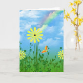 Carte Jardin d'été d'anniversaire (Fleur jaune)