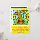 Carte Jardin d'été de l'escargot mignonne Coloration Con (Devant/Arrière en situation)