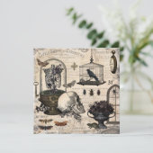 Carte Jardin d'Halloween Vintage (Debout devant)