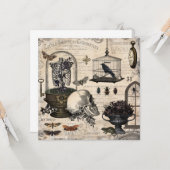 Carte Jardin d'Halloween Vintage (Devant/Arrière en situation)