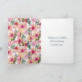 Carte Jardin d'Hibiscus pour 102e anniversaire (Intérieur)