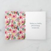 Carte Jardin d'Hibiscus pour 77ème anniversaire (Intérieur)