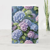 Carte Jardin d'Hydrangea Anniversaire (Devant)
