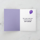 Carte Jardin d'Hydrangea Anniversaire (Intérieur)