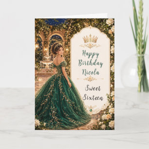 Carte Jardin émeraude au clair de lune pour un Sweet Six
