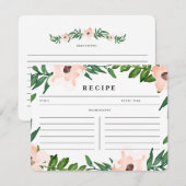 Carte Jardin en blanc | Recette (Devant / Derrière)