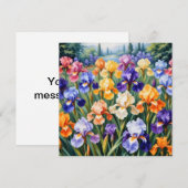 Carte Jardin en iris coloré (Devant / Derrière)
