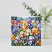 Carte Jardin en iris coloré (Debout devant)
