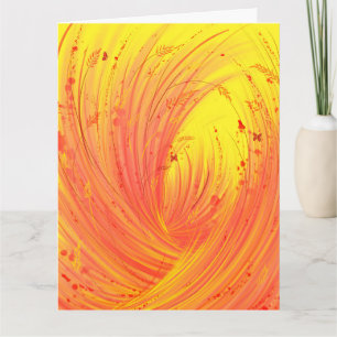 Carte jardin enchanté jaune et orange
