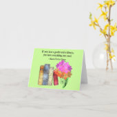 CARTE JARDIN ET BIBLIOTHÈQUE (Fleur jaune)