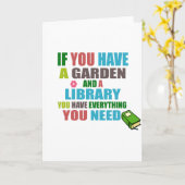 Carte Jardin et Bibliothèque est tout ce dont vous avez (Fleur jaune)