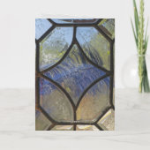 Carte Jardin fenêtre d'anniversaire bleu vert (Dos)