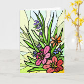 Carte Jardin Fleur de verre (Fleur jaune)