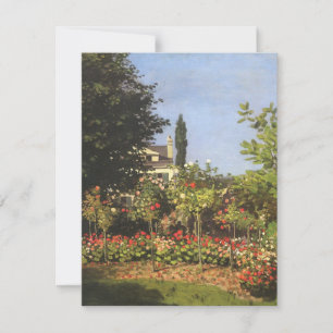 Carte Jardin fleuri à Sainte Adresse par Claude Monet