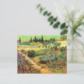 Carte Jardin fleuri avec chemin par Vincent van Gogh (Debout devant)