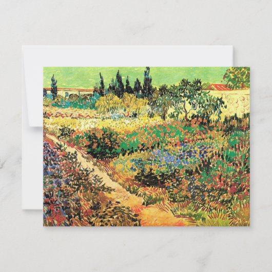 Carte Jardin fleuri avec sentier par Vincent van Gogh (Devant)