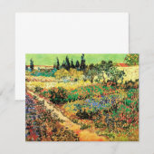 Carte Jardin fleuri avec sentier par Vincent van Gogh (Devant / Derrière)