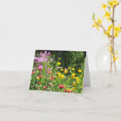 Carte Jardin fleuri sympathique (Fleur jaune)