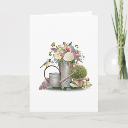 Carte Jardin fleuri Vintage (Devant)