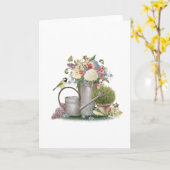 Carte Jardin fleuri Vintage (Fleur jaune)